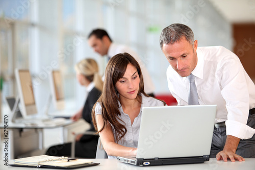 Wallpaper Mural Manager and secretary working in the office Torontodigital.ca