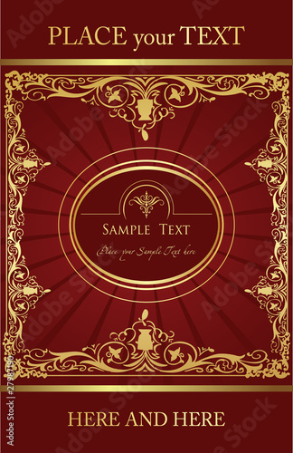 Vintage background book cover or card vector