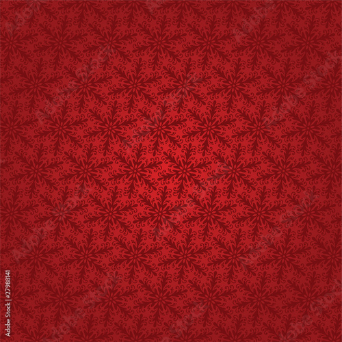 vector red seamless background with snowflakes