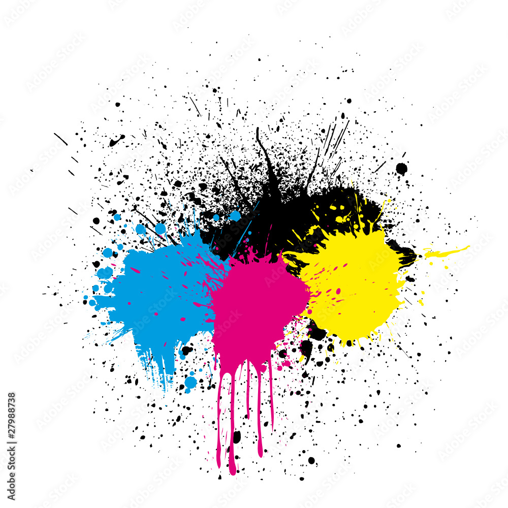 CMYK splatters