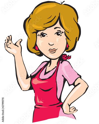 Young housewife in apron