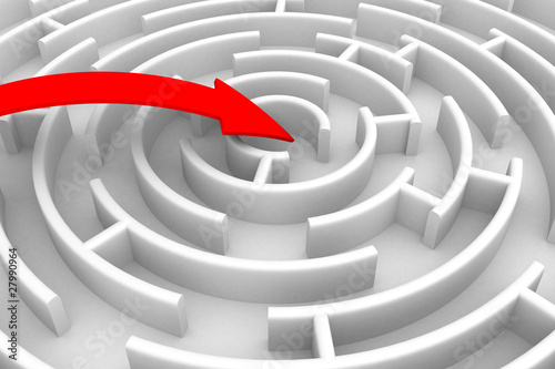 Movement direction to success. Isolated 3D image