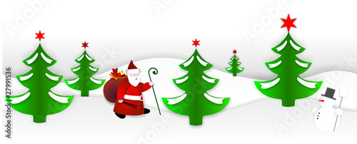 Weihnachtsmann im Schnee