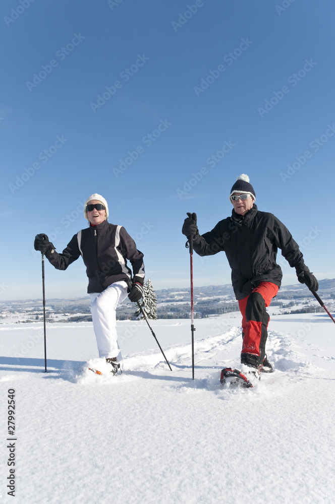 aktive Senioren im Schnee aktive Senioren im Schnee