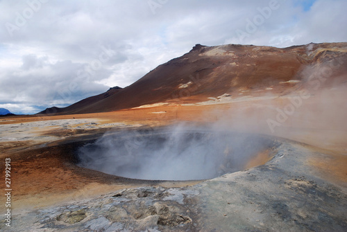 Krafla geothermal activity in Iceland