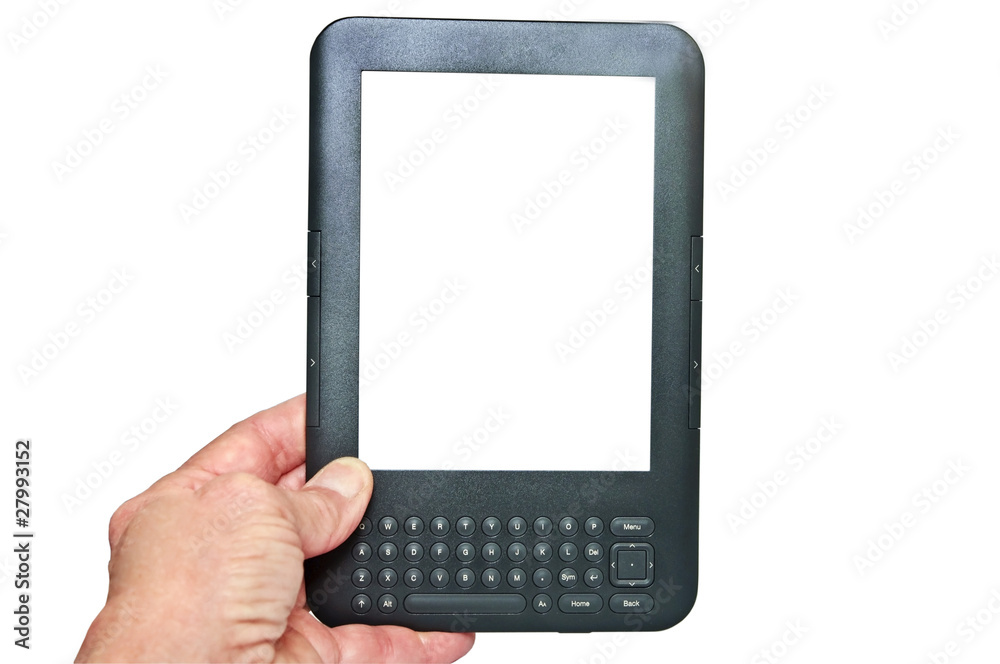 Hand Holding an E-reader Hand Holding an E-reader