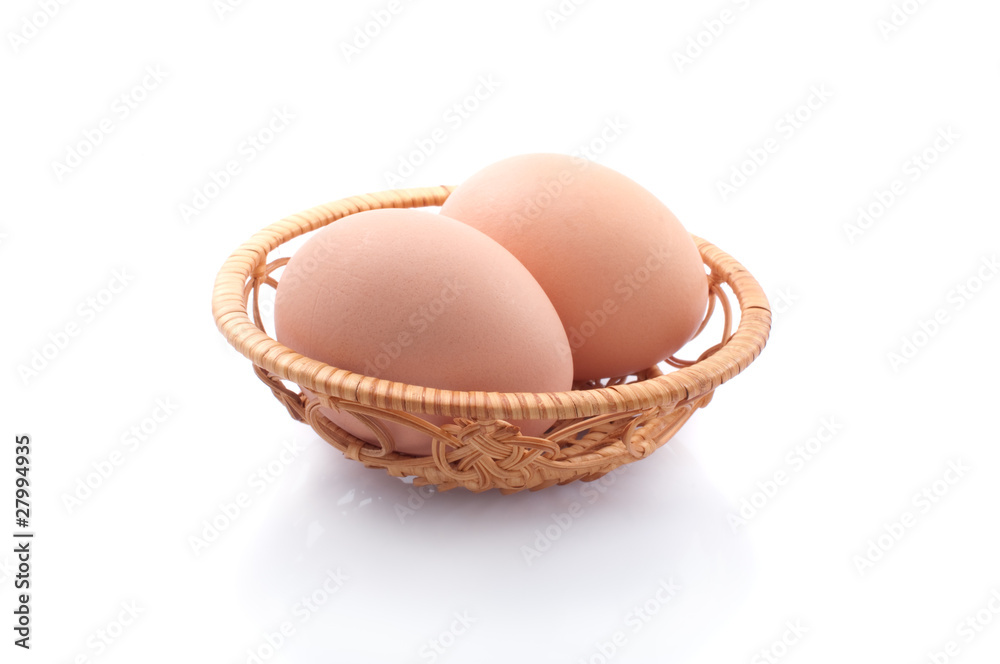 Basket with eggs Basket with eggs