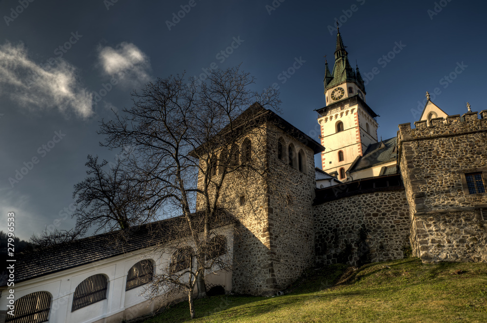 Walls surrounding the town castle, Kremnica, Slovakia