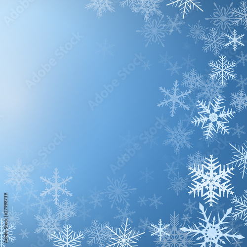 Winter background with snowflakes