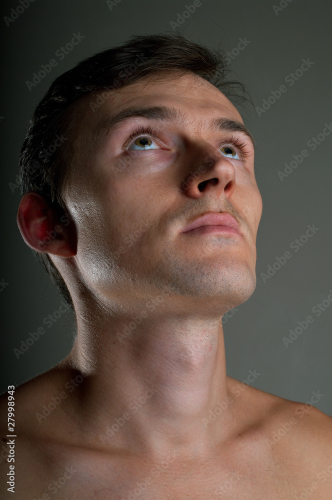 Obraz premium young men on dark