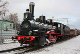Old locomotive. Model О841. It is made in 1903.