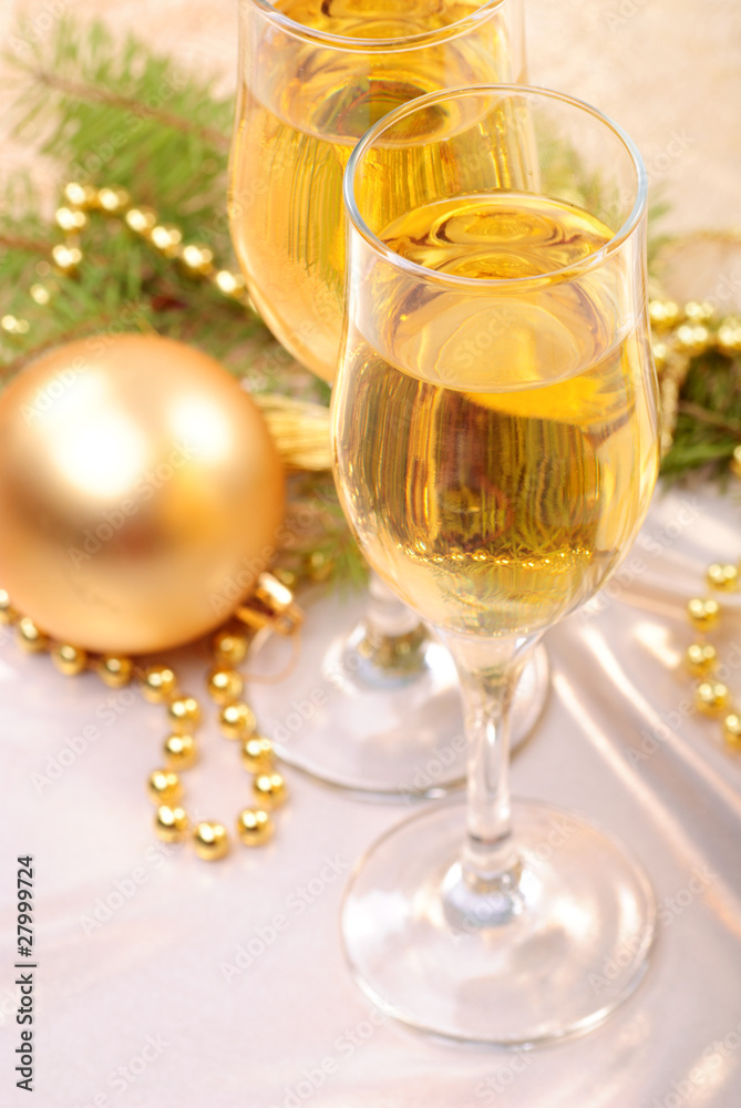 Champagne and bauble Champagne and bauble