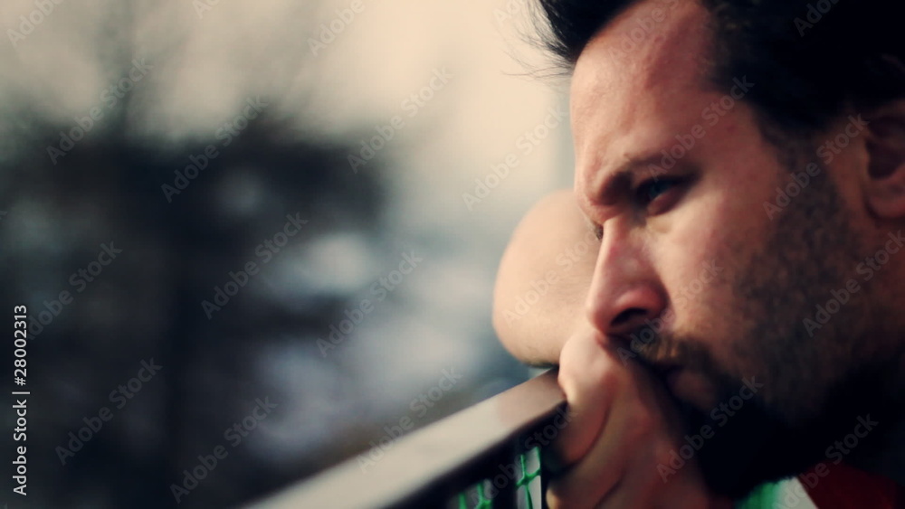 Sad man face
