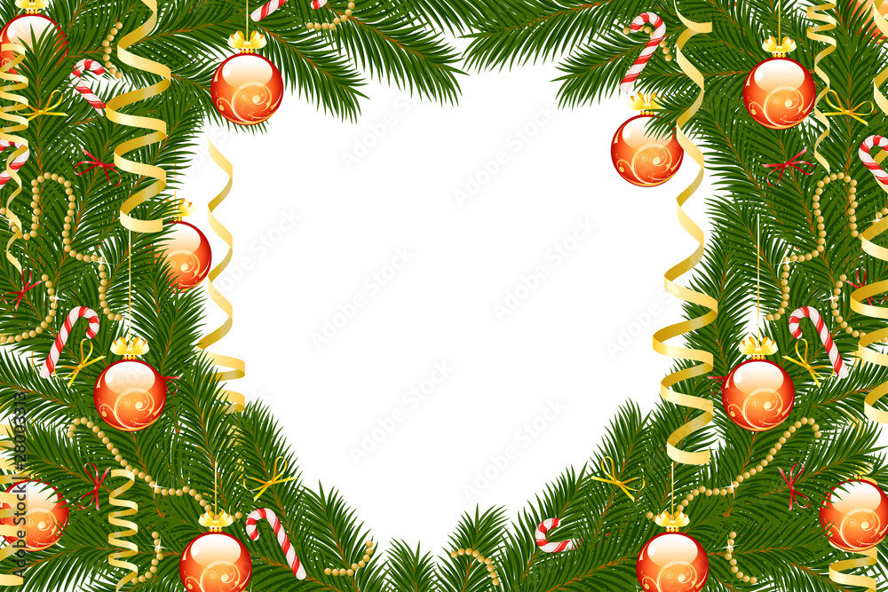 Christmas fir tree frame Christmas fir tree frame