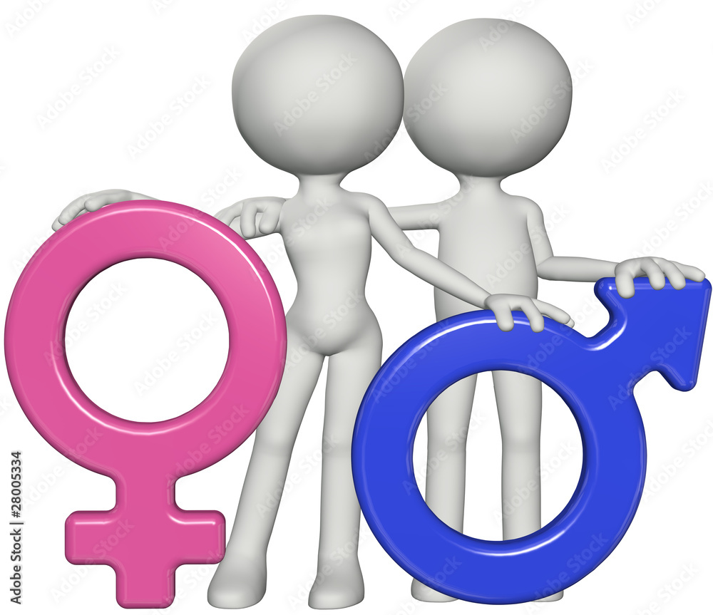 Boy and girl male female gender sex symbols Stock Illustration Adobe Stock photo