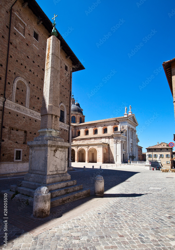 The imposing Palazzo Ducale in Urbino