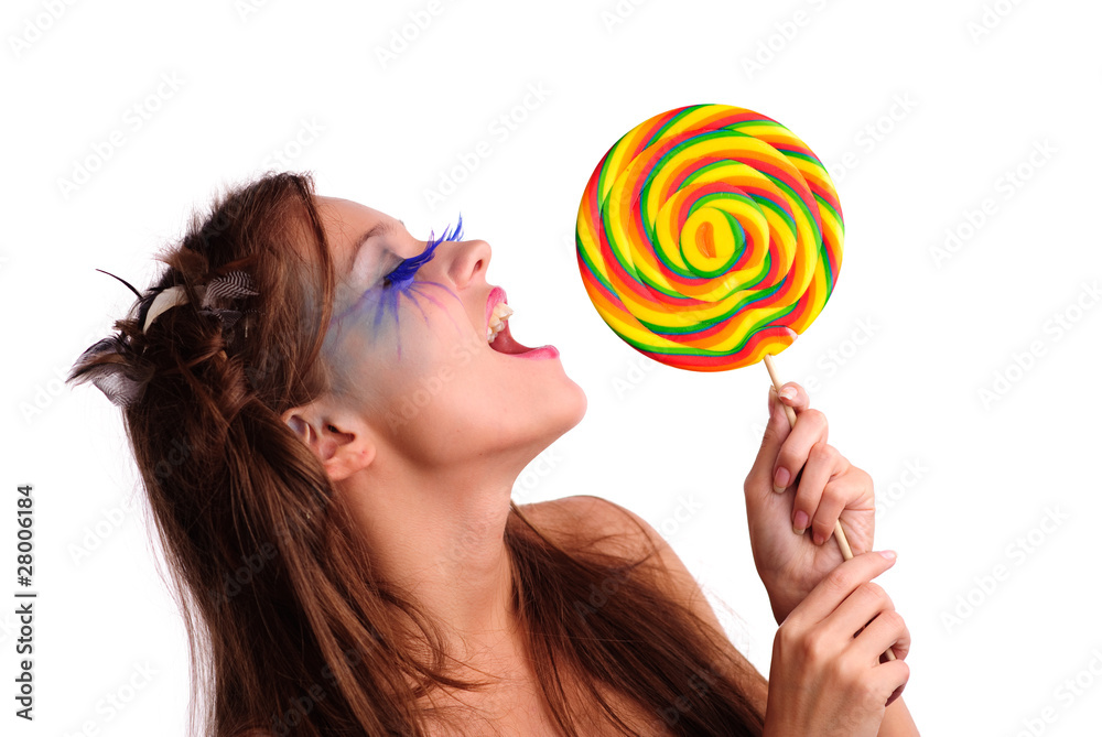 sexy woman want lollipop