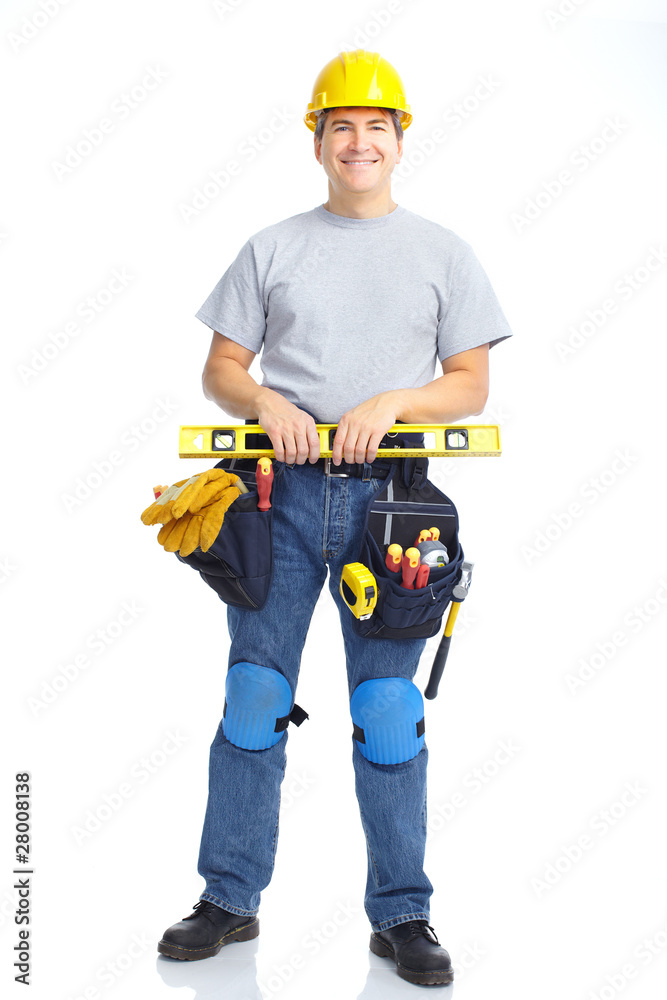 Handsome smiling builder Handsome smiling builder