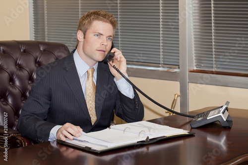 Businessman at work.