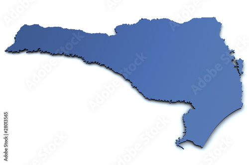 Karte von Santa Catarina - Brasilien