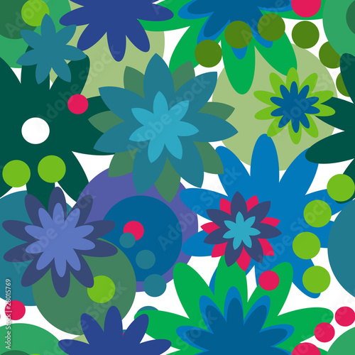 Seamless Pop flower background