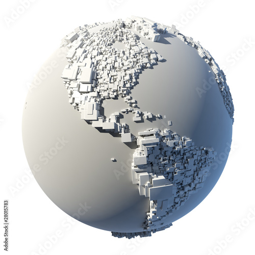 Fototapeta Naklejka Na Ścianę i Meble -  Cubic structure of the planet Earth