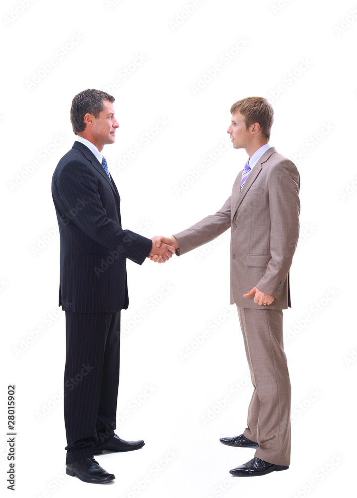 handshake isolated over white background handshake isolated over white background