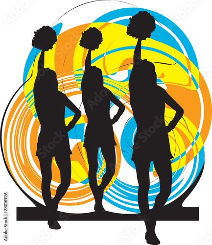 Cheerleaders illustration
