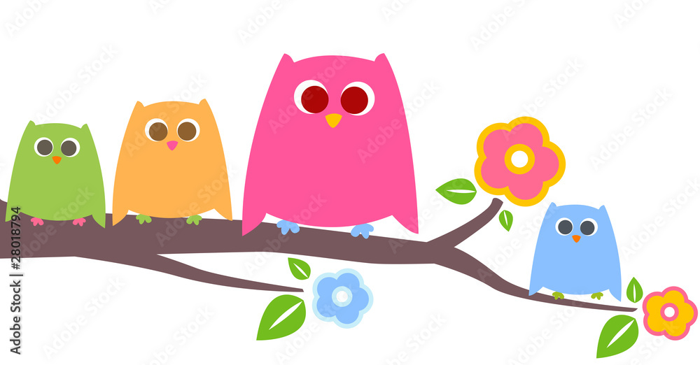 Naklejka premium owls