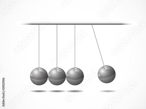 Balancing balls Newton's cradle