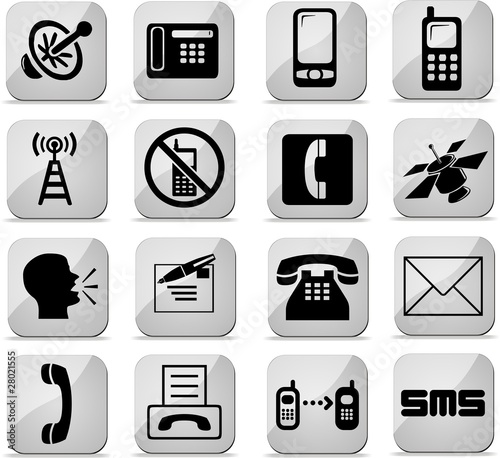 boutons télécommunication