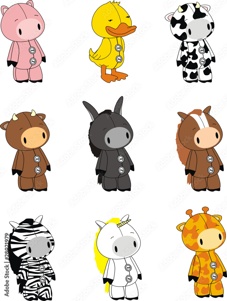 Naklejka premium animal cartoon set pack1