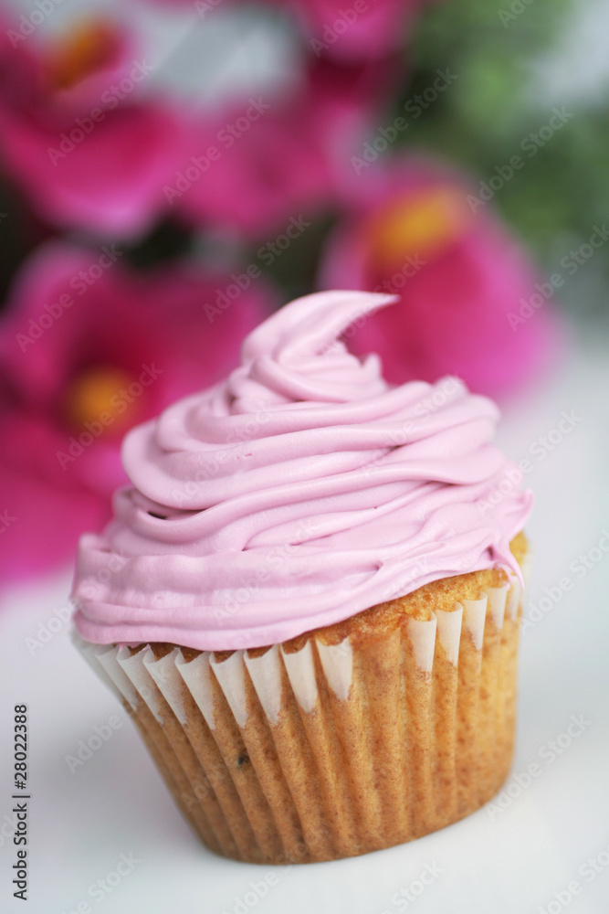 Pink cup cake