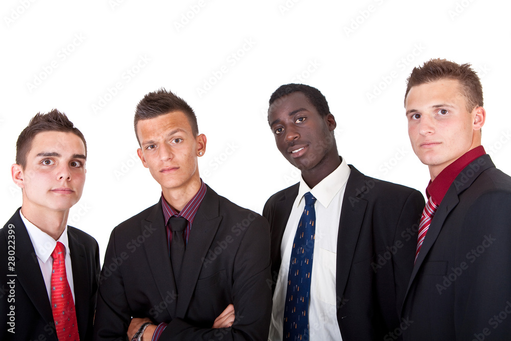 Young businessmen isolated over white Young businessmen isolated over white