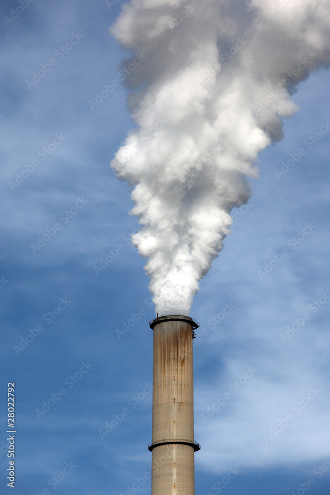 Smoke coming out a chimney