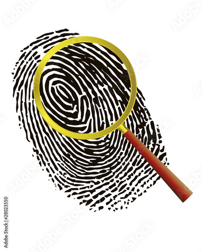 Fingerprint under a magnifier