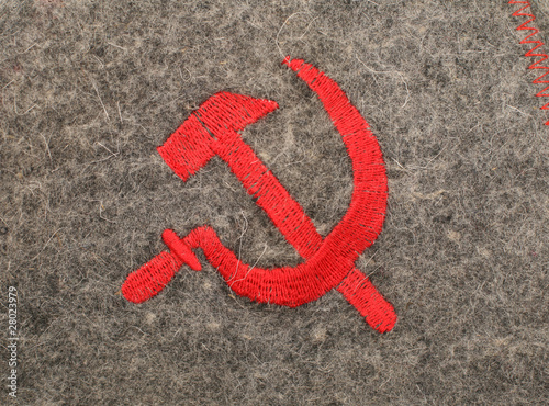 Sickle and hammer soviet symbolic