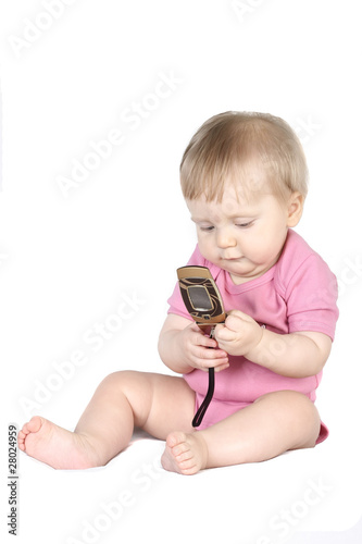 child with mobile telefone