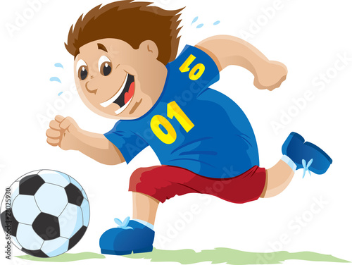 Kid playing Soccer