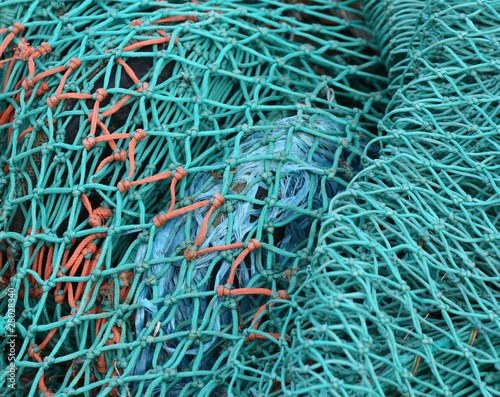 fishnet in a harbor in denmark