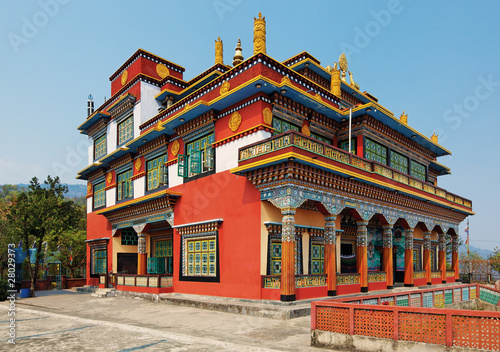 Ancient buddhistic temple architecture, Pokhara, Nepal