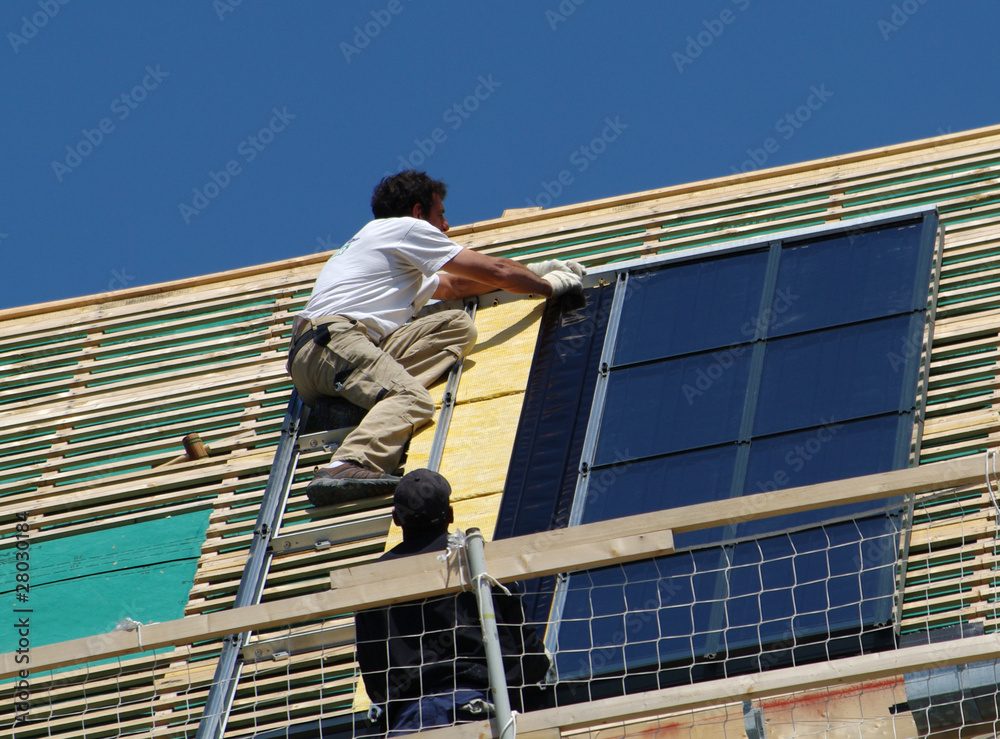 pose de panneaux solaires