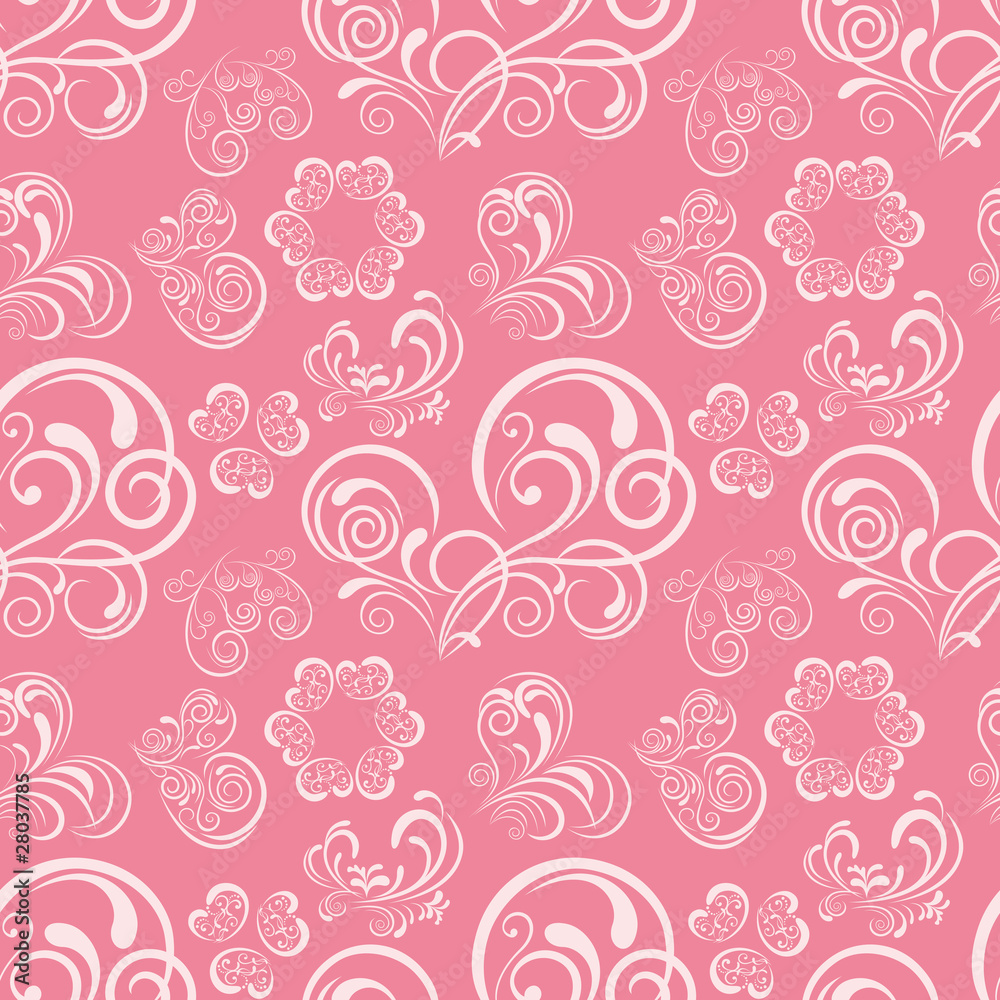 Abstract Floral Heart Pattern Abstract Floral Heart Pattern