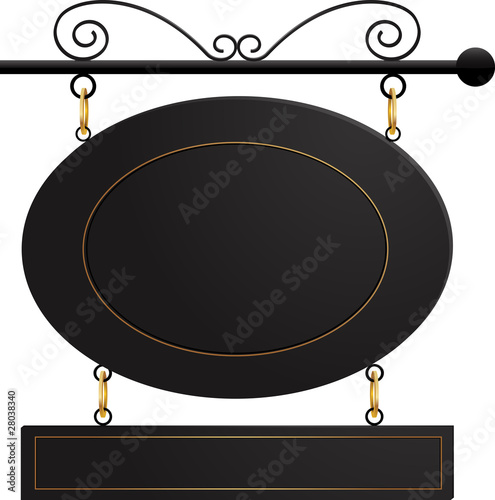 Black cafe sign