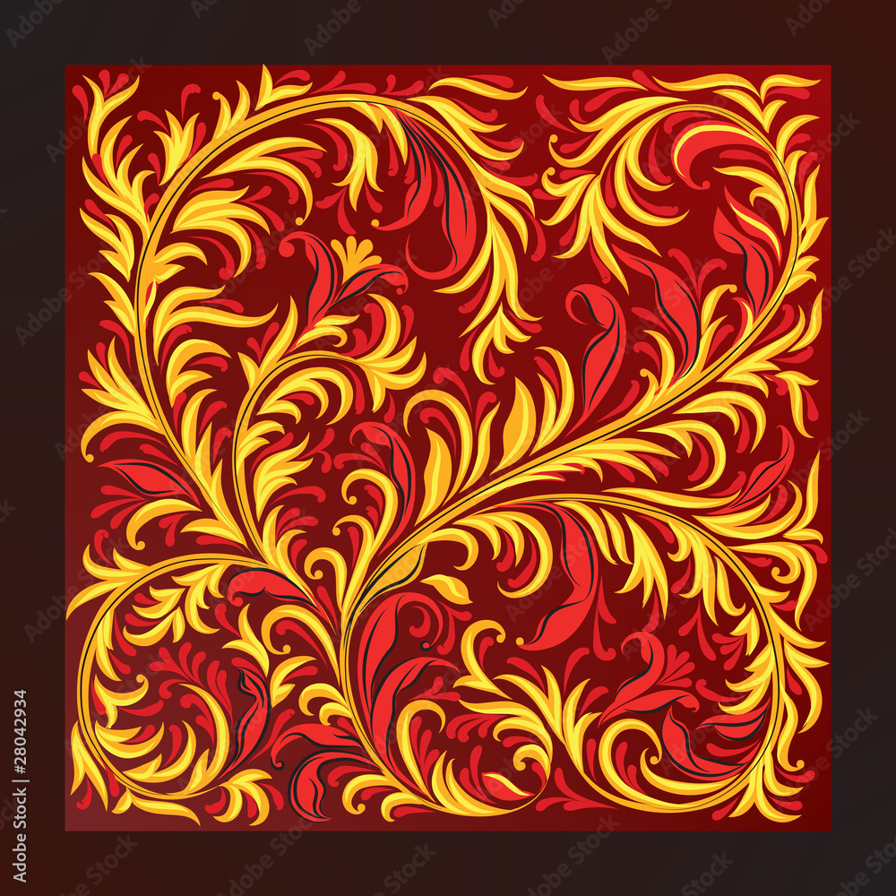 abstract red background with floral ornament abstract red background with floral ornament