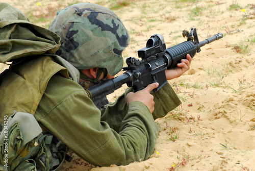 M16 Israel Army Rifle Soldier photo