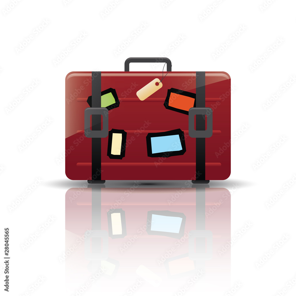 Fototapeta premium Symbole tourisme bagage valise
