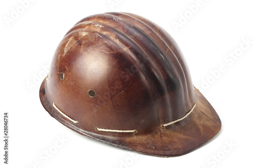old-fashioned mountaineer's helmet