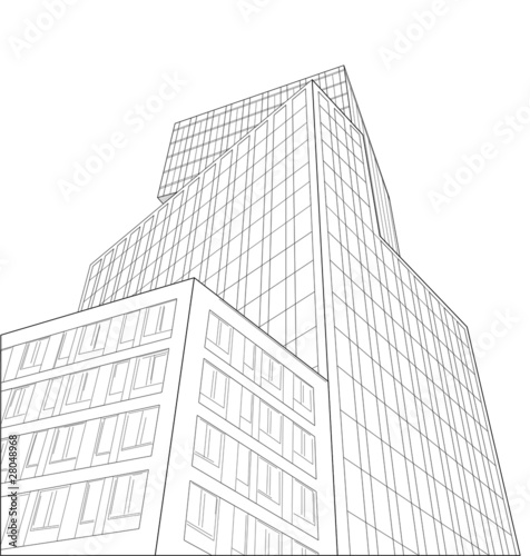 drawing of skyscraper
