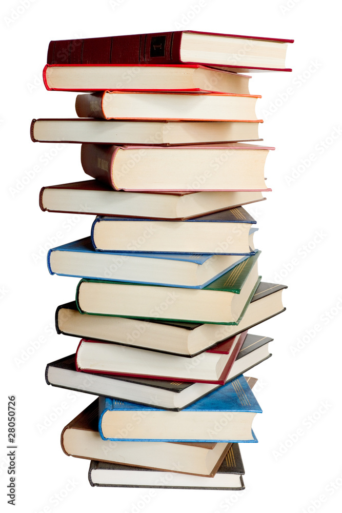 Colored books isolated on the white background Colored books isolated on the white background